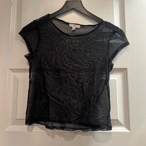 Black Sheer Top